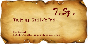 Tajthy Szilárd névjegykártya