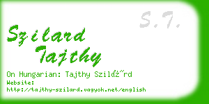 szilard tajthy business card